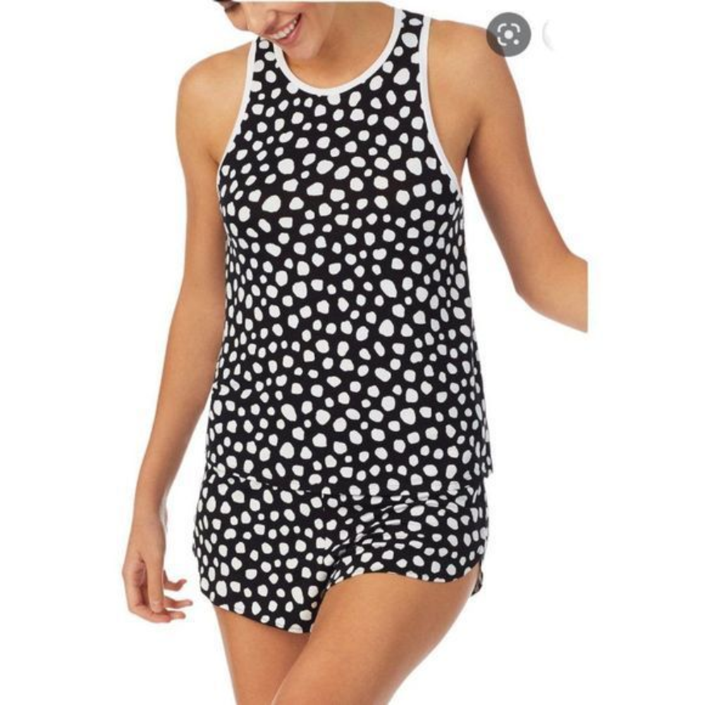 NWOT SHADY LADY Boxer PJ Set Black/ Cameo Giraffe Dot‎ (XL)